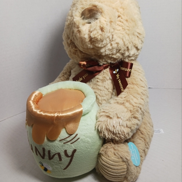 DISNEY BABY Winnie the Pooh Honey Pot Music Wind Up Plush Stuffed Animal Works - Picture 4 of 8